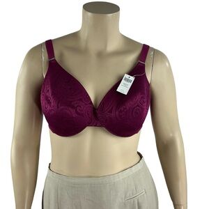 Soma Vanishing Back Paisley Lace Bra Currant Size 40D